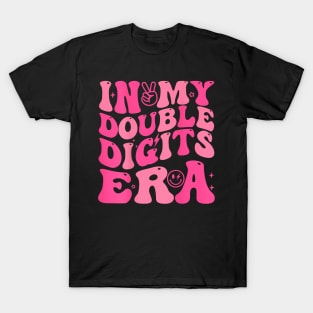 In My Double Digits Era Retro 10 Year Old 10th Birthday Girl T-Shirt